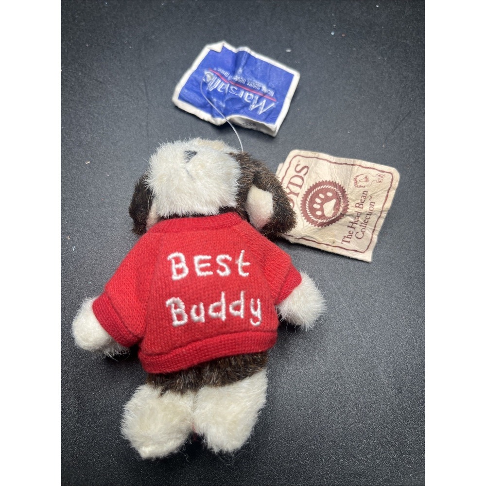 Boyds Bears Mini Message Dog Puppy 4" Jointed Best Buddy 567043 Red Shirt   VTG